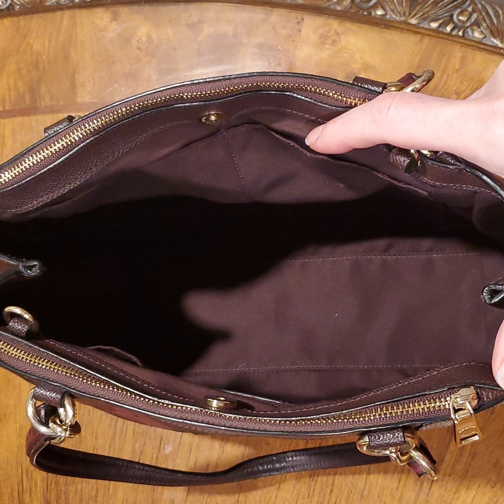 Coach Brown Patchwork Leather Tote - image 11